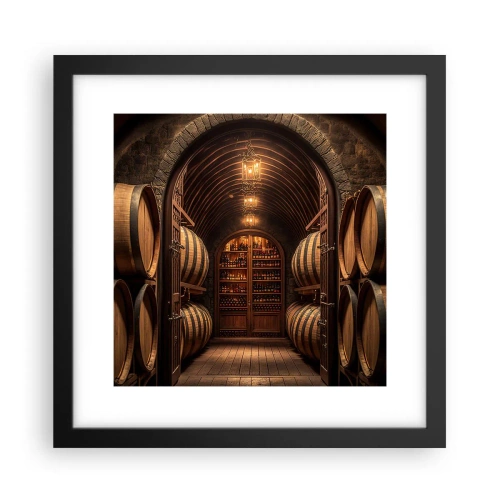 Affiche dans un cadre noir - Poster - Cave climatisée - 30x30 cm