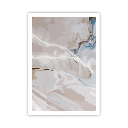 Affiche - Poster - Le bleu serpente sous le blanc - 70x100 cm