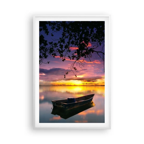 Affiche dans un cadre blanc - Poster - "Tu sembles suspendu au milieu du ciel..." - 61x91 cm