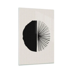 Impression sur verre - Image sur verre - Motif noir minimaliste sur fond clair - 80x120cm - Une gamme de possibilités - Décoration murale moderne pour le salon et la chambre ARTTOR