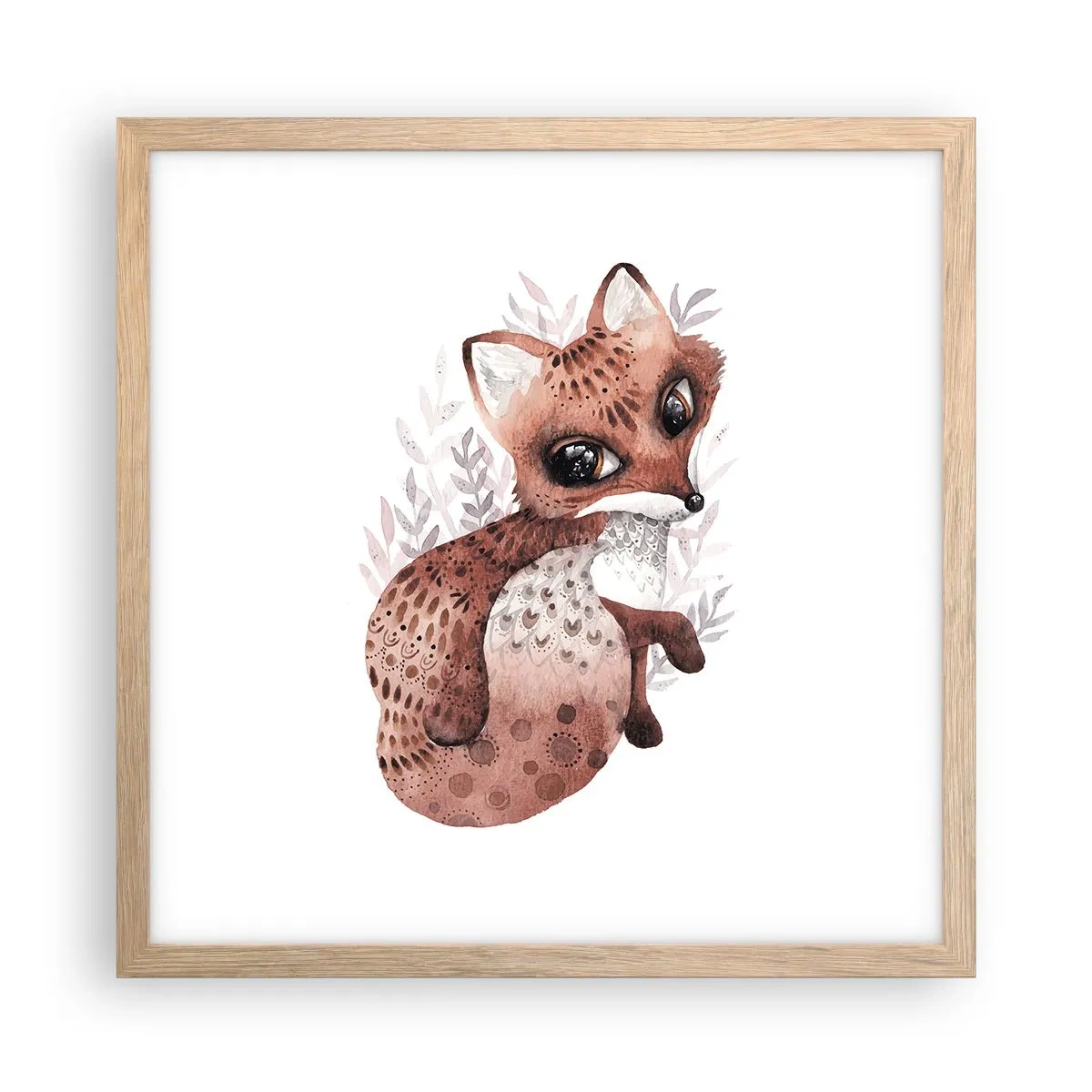 Affiche dans un chêne clair - Poster - Seulement à aimer - 40x40 cm