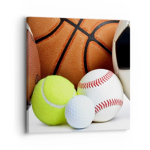 Impression sur toile - Image sur toile - Le football nous connecte ! - 30x30 cm