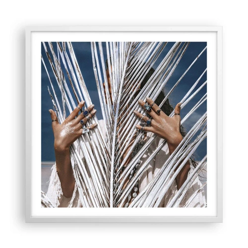 Affiche dans un cadre blanc - Poster - Fille de chaman ? - 60x60 cm