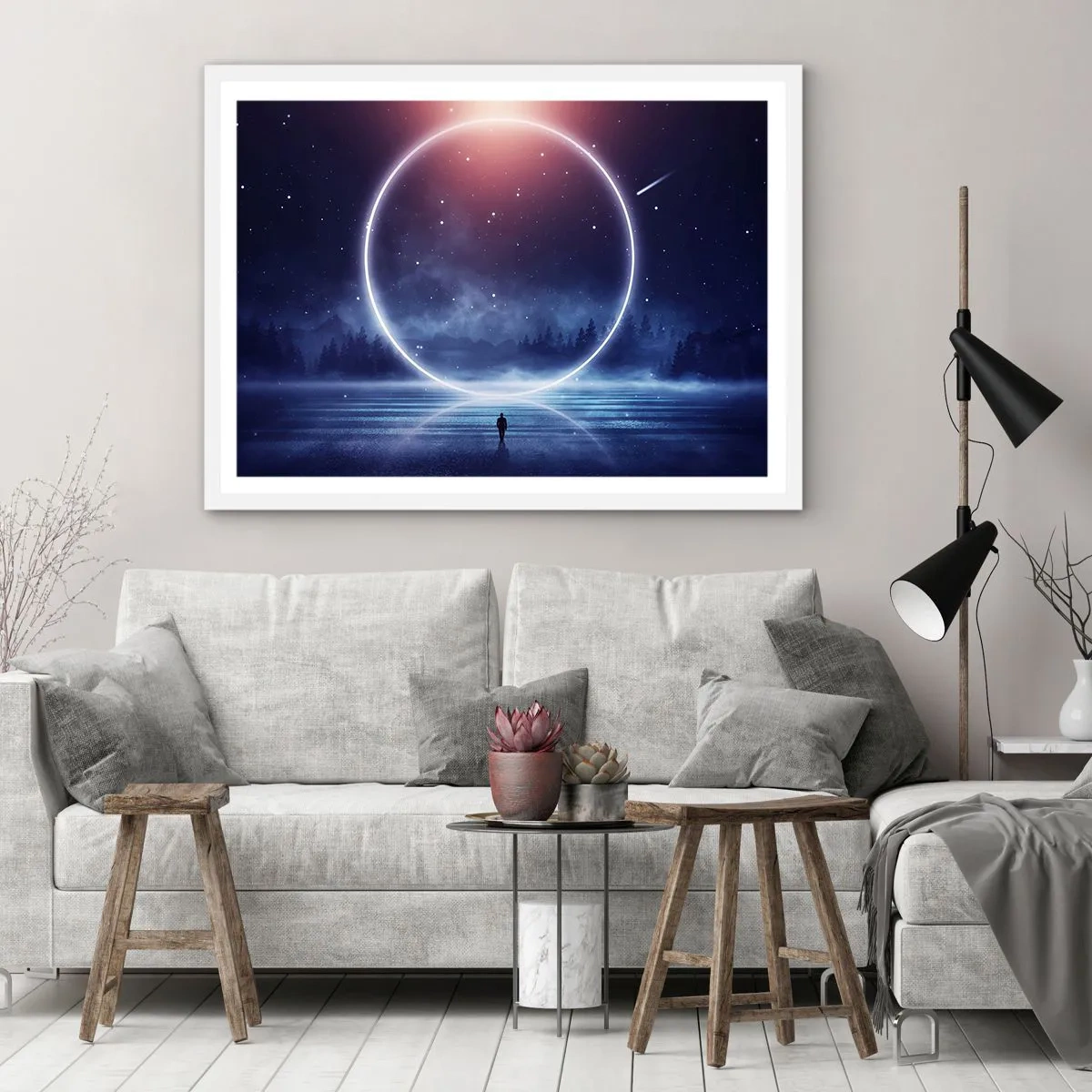 Affiche dans un cadre blanc - Poster - Ils sont déjà là... - 50x40 cm