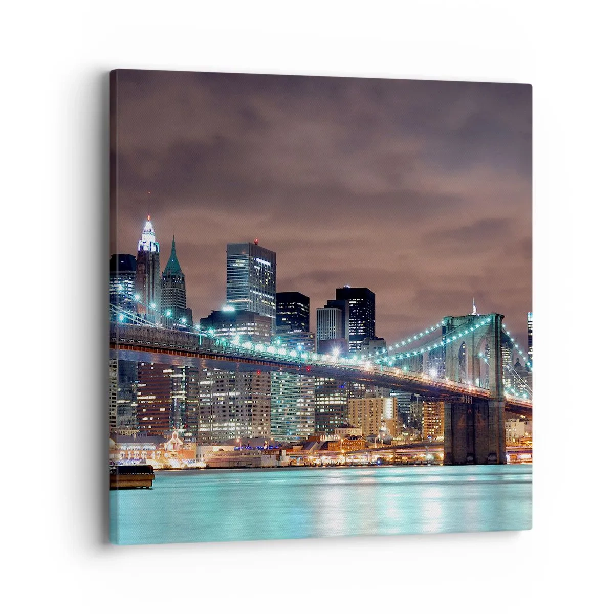 Impression sur toile - Image sur toile - Lumières des grandes villes - 40x40 cm