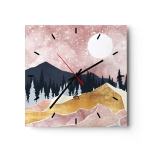 Horloge murale - Pendule murale - Gardien de la nuit - 40x40 cm