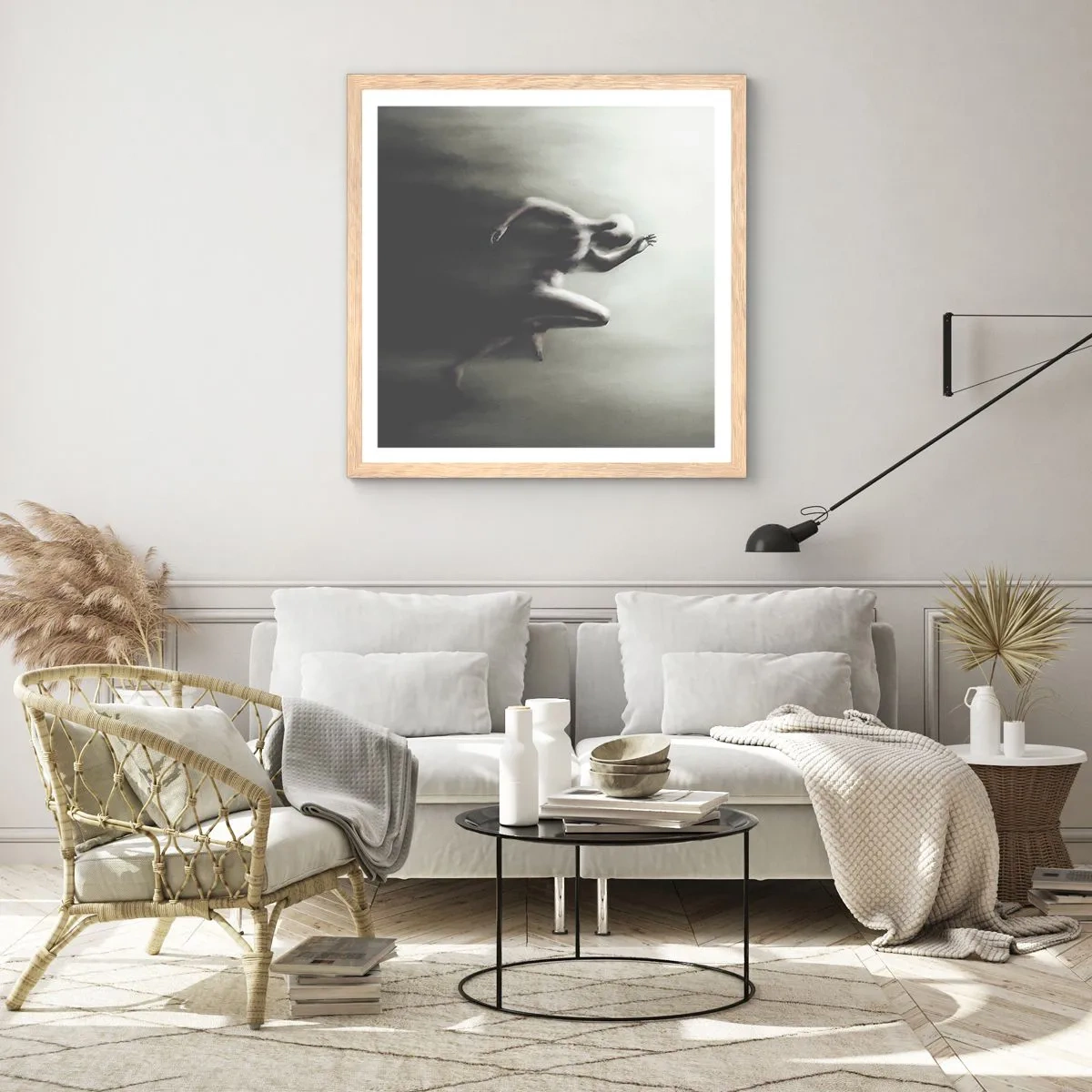 Affiche dans un chêne clair - Poster - Inarrêtable - 60x60 cm