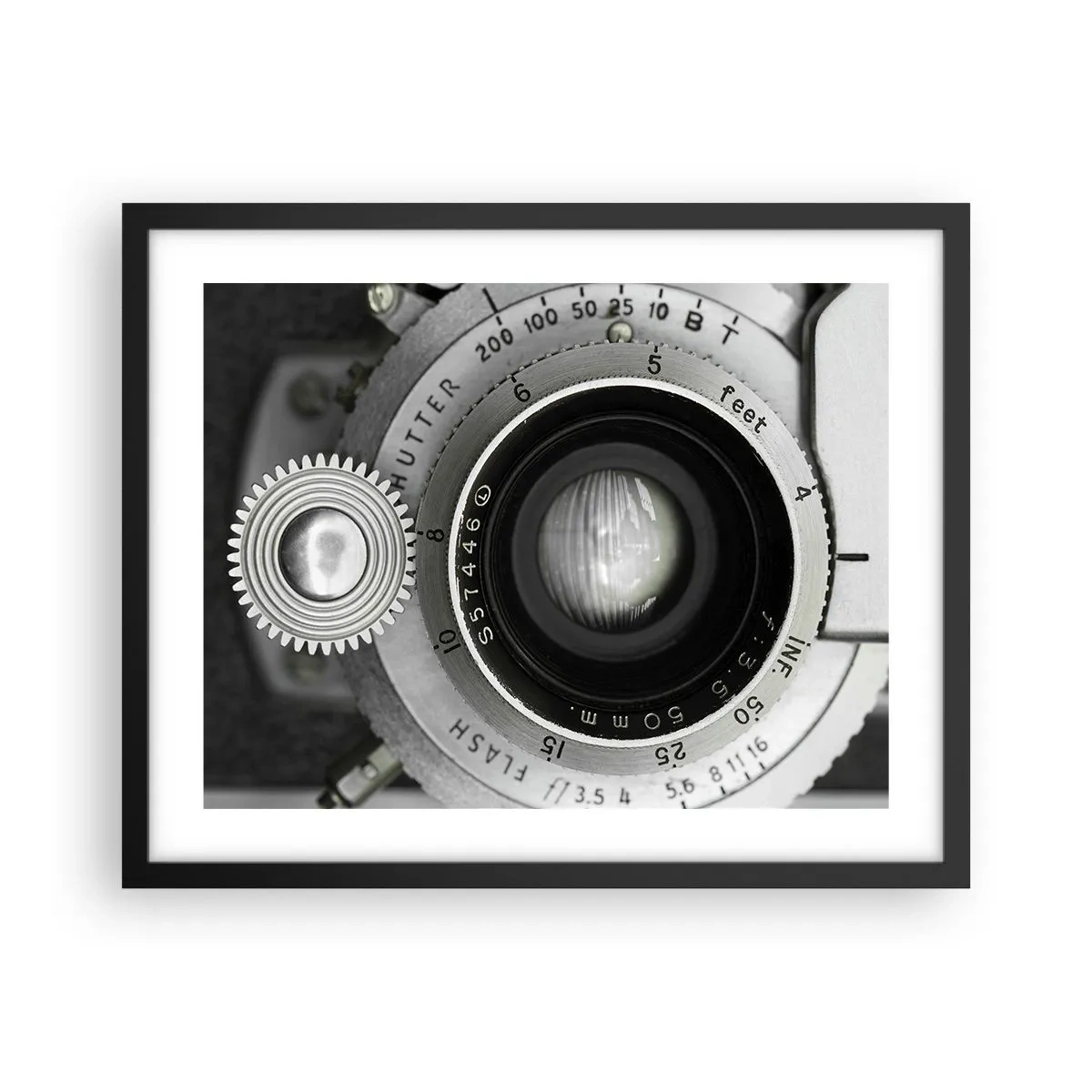 Affiche dans un cadre noir - Poster - Histoire d'Hollywood - 50x40 cm