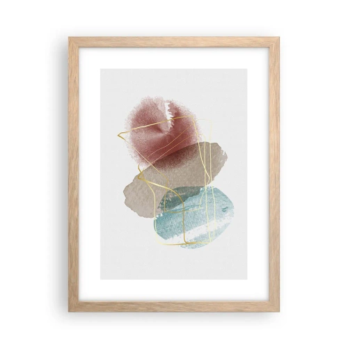 Affiche dans un chêne clair - Poster - Coraux de l'espace - 30x40 cm