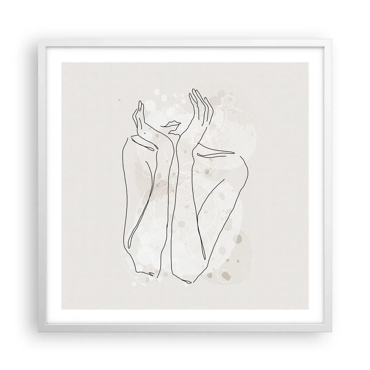 Affiche dans un cadre blanc - Poster - Instant de rêve - 60x60 cm