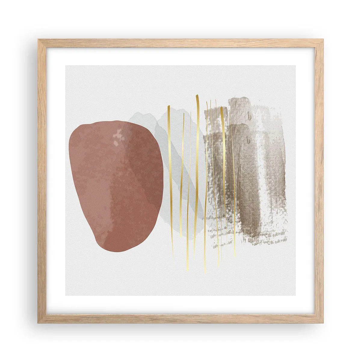 Affiche dans un chêne clair - Poster - Colonnade abstraite - 50x50 cm
