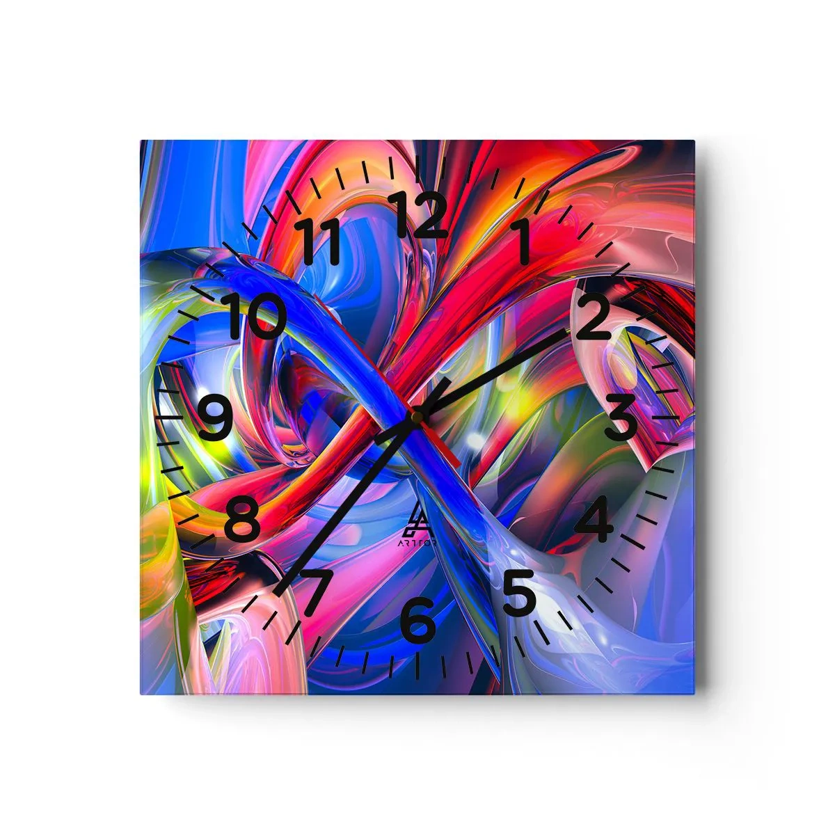 Horloge murale - Pendule murale - La danse des nuances - 40x40 cm