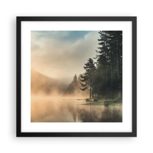 Affiche dans un cadre noir - Poster - Naissance du jour - 40x40 cm