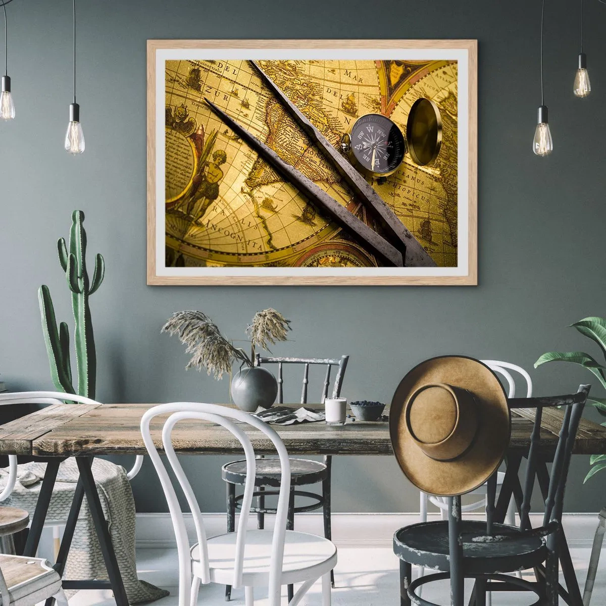 Affiche dans un chêne clair - Poster - Où sont ces trésors? - 40x30 cm