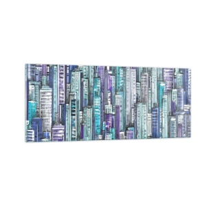 Impression sur verre - Image sur verre - Bleuâtre avec le ciel - 100x40 cm
