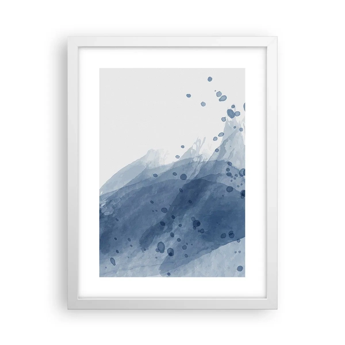 Affiche dans un cadre blanc - Poster - Tulle bleu - 30x40 cm