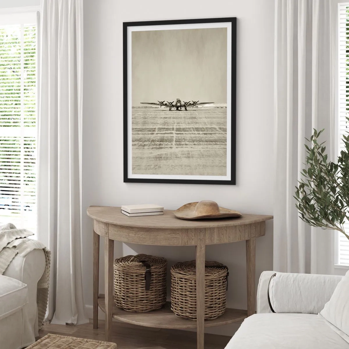Affiche dans un cadre noir - Poster - Toujours prêt! - 40x50 cm