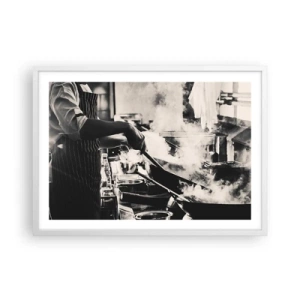 Affiche dans un cadre blanc - Poster - Alchimie des saveurs - 70x50 cm