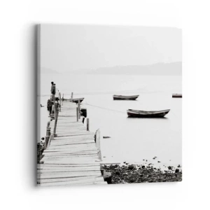 Impression sur toile - Image sur toile - Calme et propre au bord de l'eau - 30x30 cm