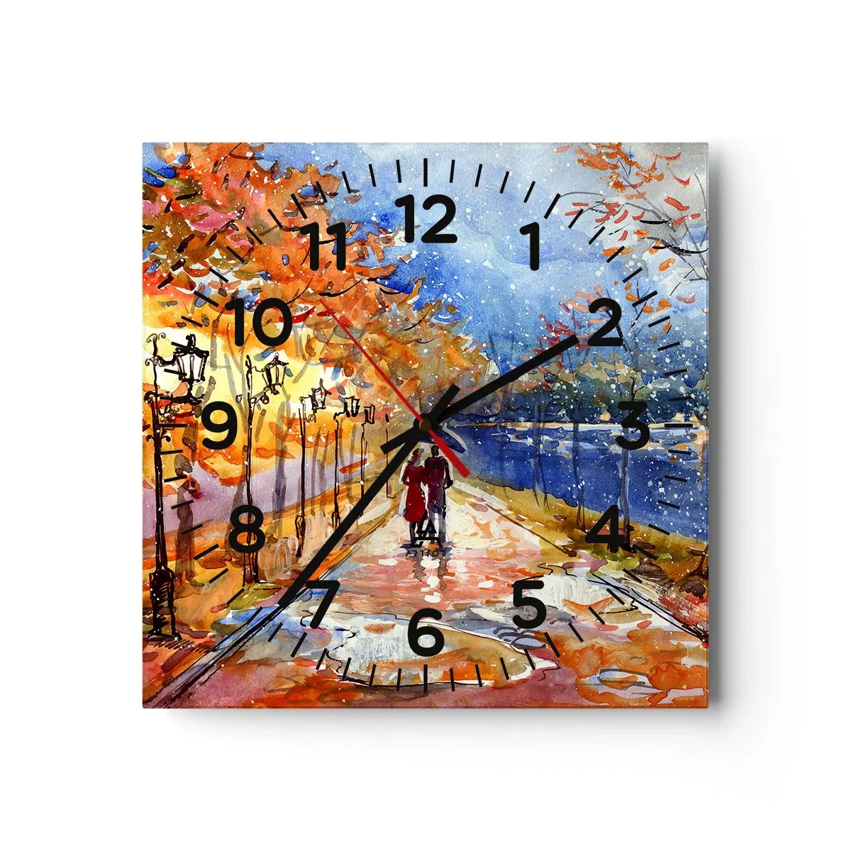 Horloge murale - Pendule murale - Ensemble jusqu'au bout du temps - 30x30 cm