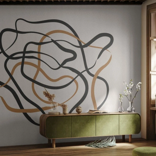 Papier peint sur mesure Premium Canvas - Tout s'est mal déroulé - Bohème, Abstraction, Lignes