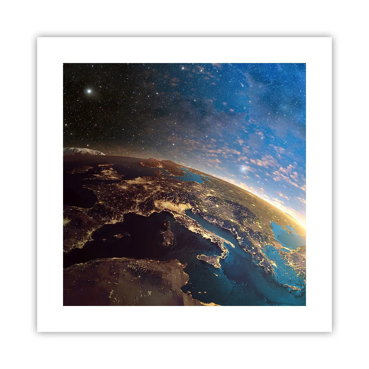 Affiche - Poster - Regardons-nous de loin - 40x40 cm