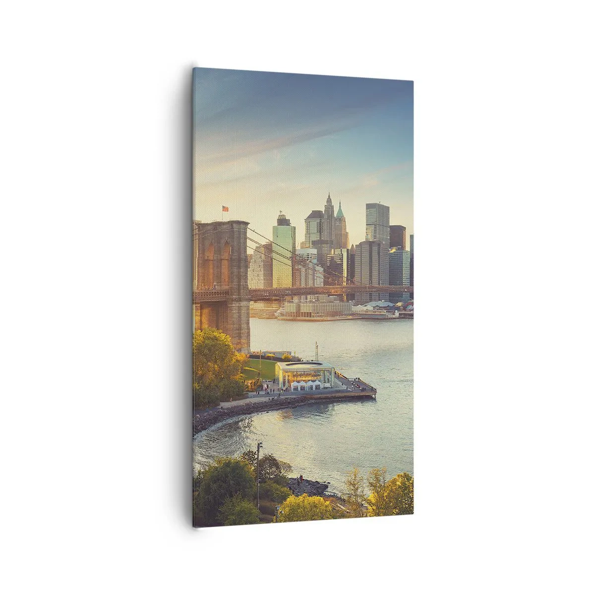 Impression sur toile - Image sur toile - L'aube de la grande ville - 65x120 cm