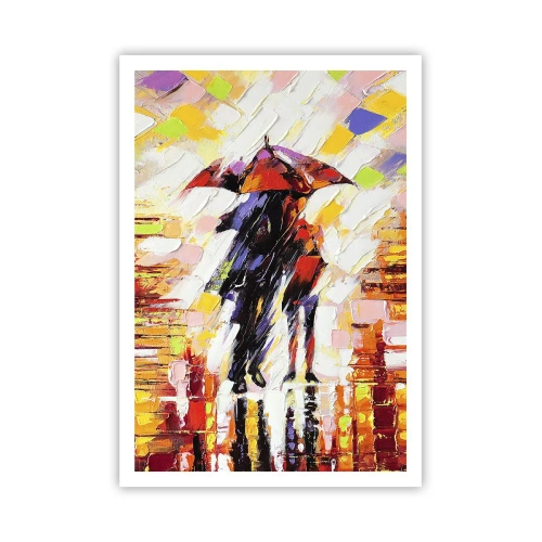Affiche - Poster - Ensemble à travers la nuit et la pluie - 70x100 cm