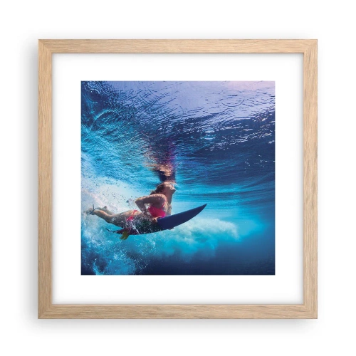 Affiche dans un chêne clair - Poster - Joie profonde - 30x30 cm