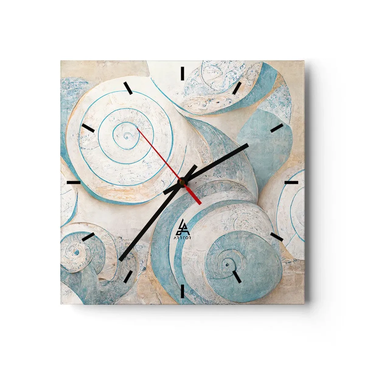 Horloge murale - Pendule murale - Que cache la coque ? - 40x40 cm
