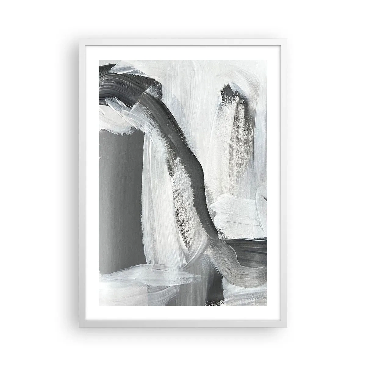 Affiche dans un cadre blanc - Poster - Un geste décisif - 50x70 cm