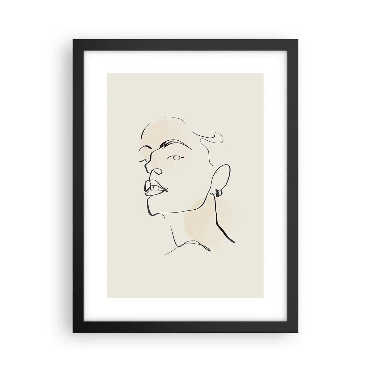 Affiche dans un cadre noir - Poster - Regard fier - 30x40 cm