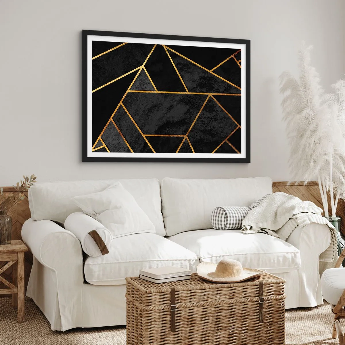 Affiche dans un cadre noir - Poster - Obscurité et éclat - 50x40 cm