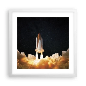 Affiche dans un cadre blanc - Poster - Ad astra! - 40x40 cm