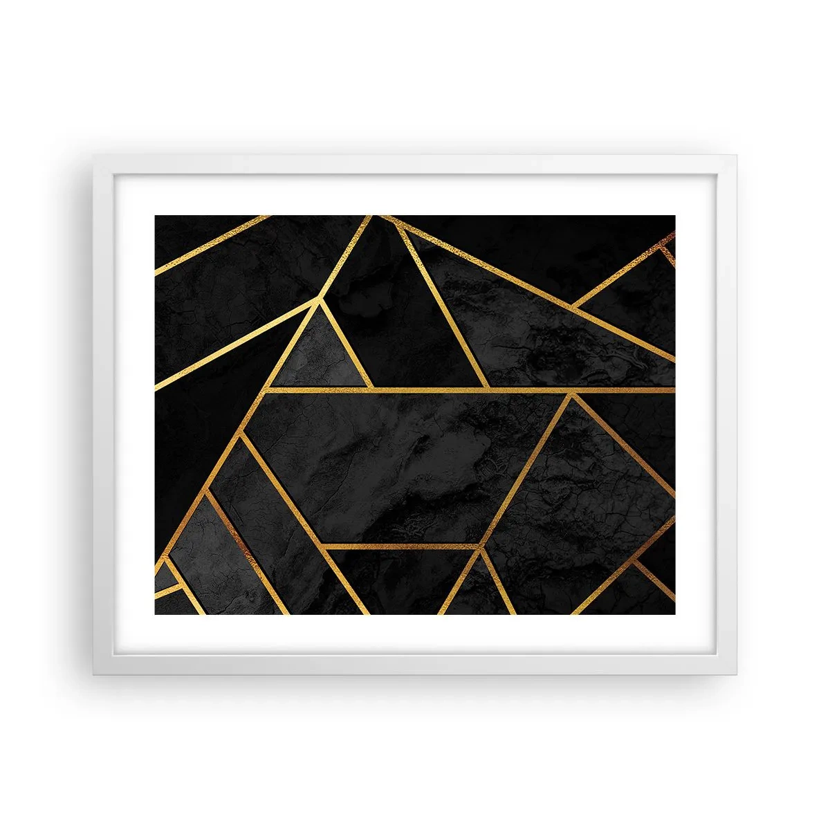 Affiche dans un cadre blanc - Poster - Obscurité et éclat - 50x40 cm