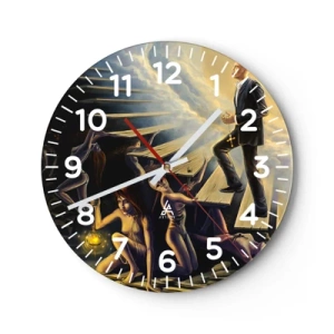 Horloge murale - Pendule murale - Voyage dantesque vers la lumière - 30x30 cm