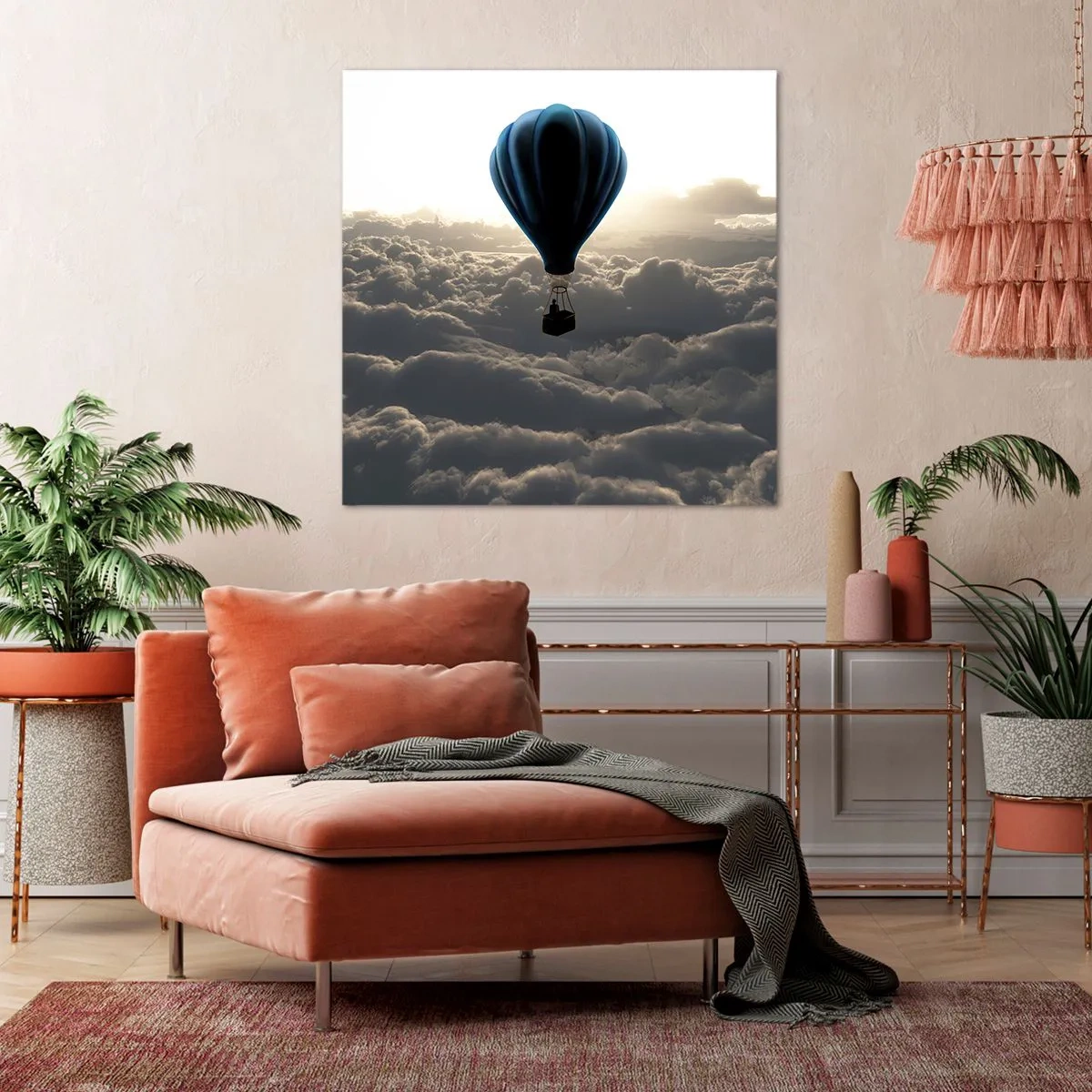 Impression sur toile - Image sur toile - Un vagabond au dessus des nuages - 60x60 cm