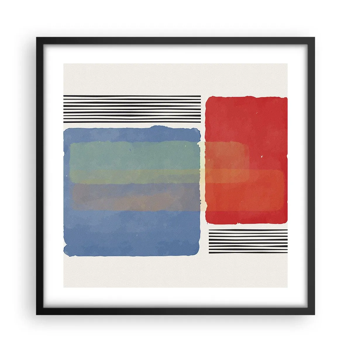 Affiche dans un cadre noir - Poster - Esprit et lettre de la géométrie - 50x50 cm