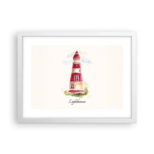 Affiche dans un cadre blanc - Poster - Il y a toujours beau temps autour - 40x30 cm