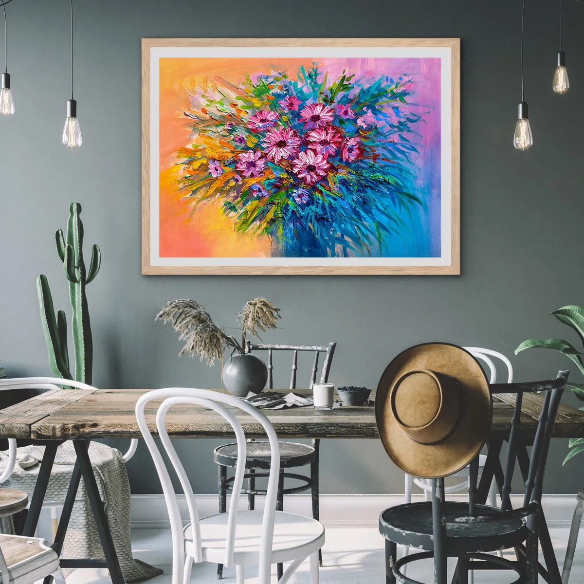 Affiche dans un chêne clair - Poster - Énergie de la vie - 91x61 cm