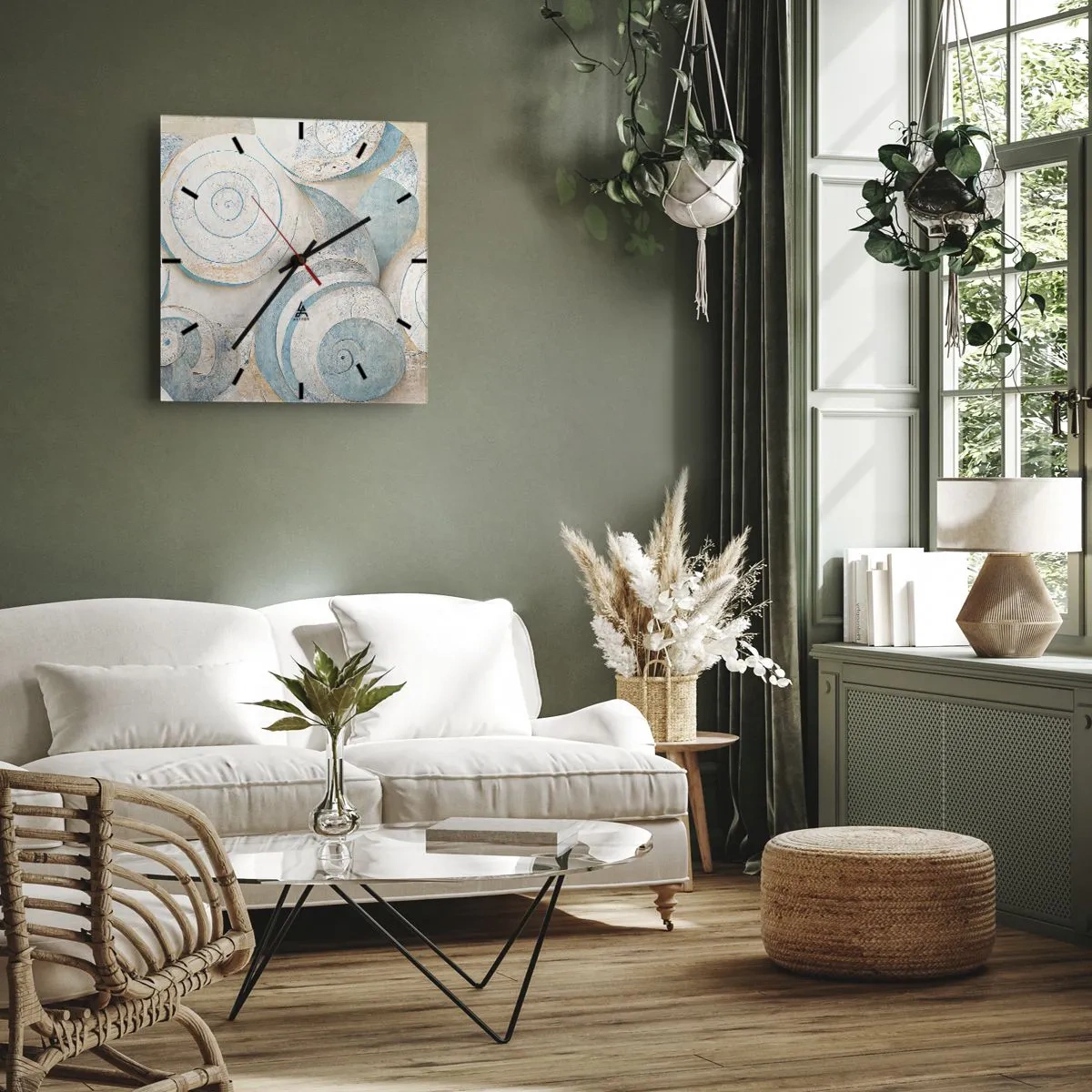 Horloge murale - Pendule murale - Que cache la coque ? - 40x40 cm