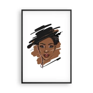 Affiche dans un cadre noir - Poster - Doux comme le chocolat - 61x91 cm