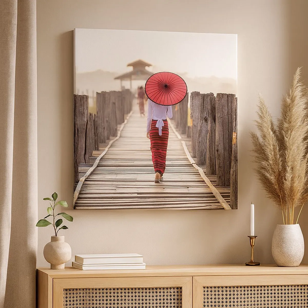 Impression sur toile - Image sur toile - Sur le vieux pont - 30x30 cm