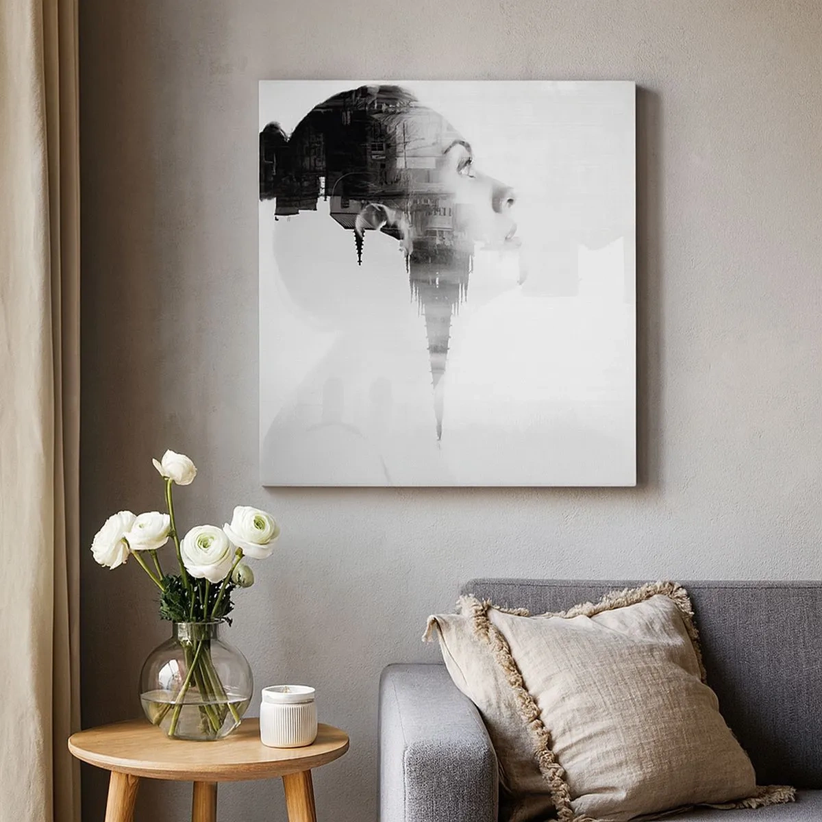 Impression sur toile - Image sur toile - Des deux côtés du verre - 30x30 cm