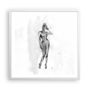 Affiche dans un cadre blanc - Poster - Etude de l'idéal de la féminité - 60x60 cm