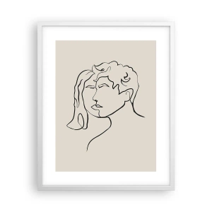 Affiche dans un cadre blanc - Poster - Et l'unité est apparue - 40x50 cm