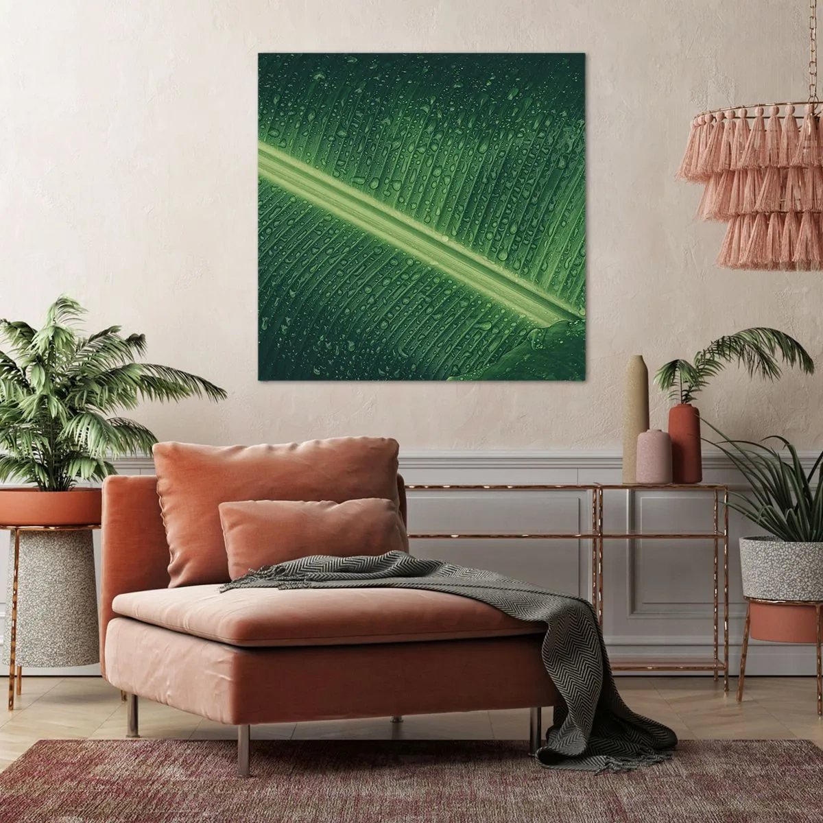 Impression sur toile - Image sur toile - Structure de vert - 70x70 cm
