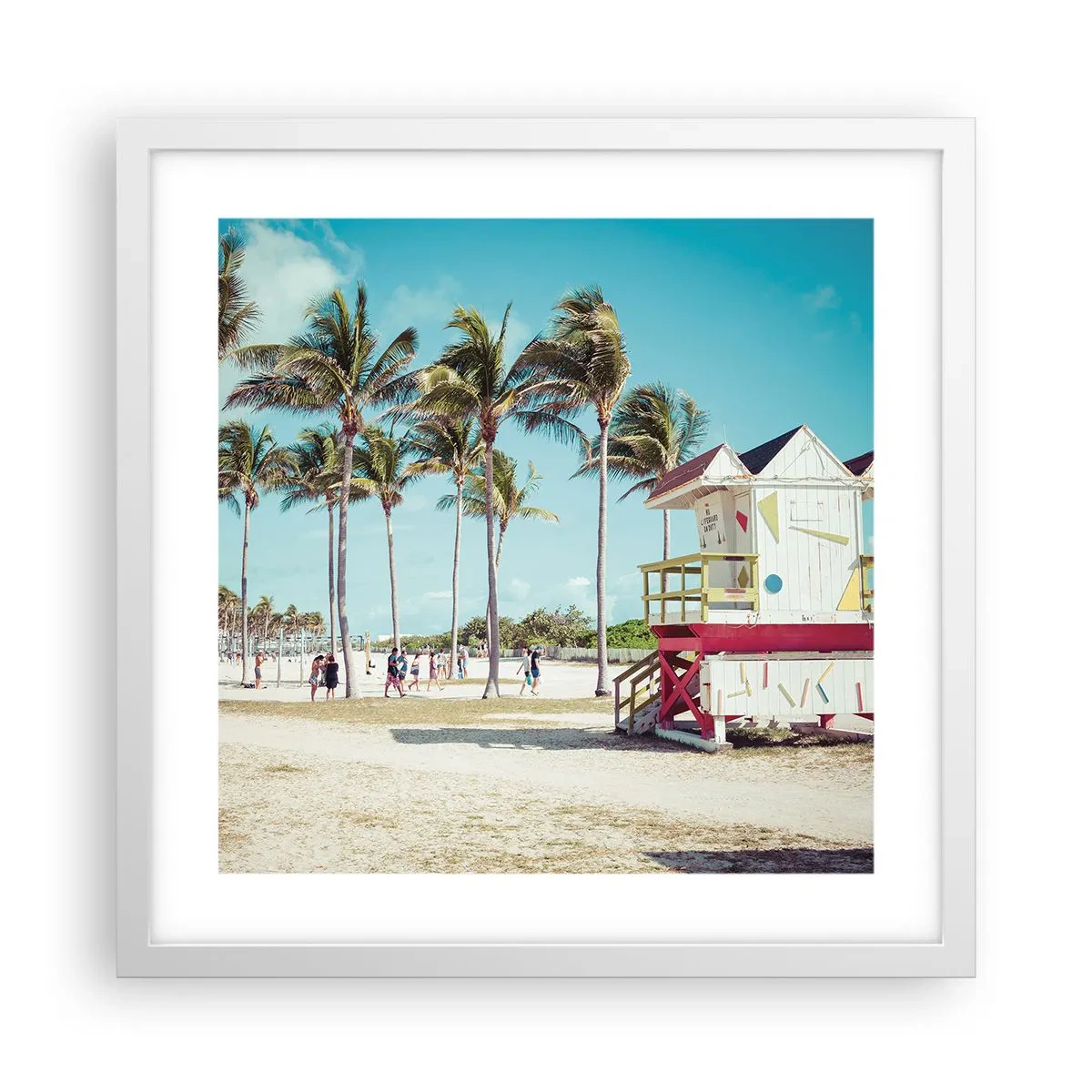 Affiche dans un cadre blanc - Poster - Une belle journée devant toi - 40x40 cm