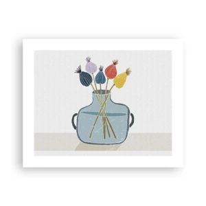 Affiche - Poster - Comme s'il avait semé des graines de pavot - 50x40 cm