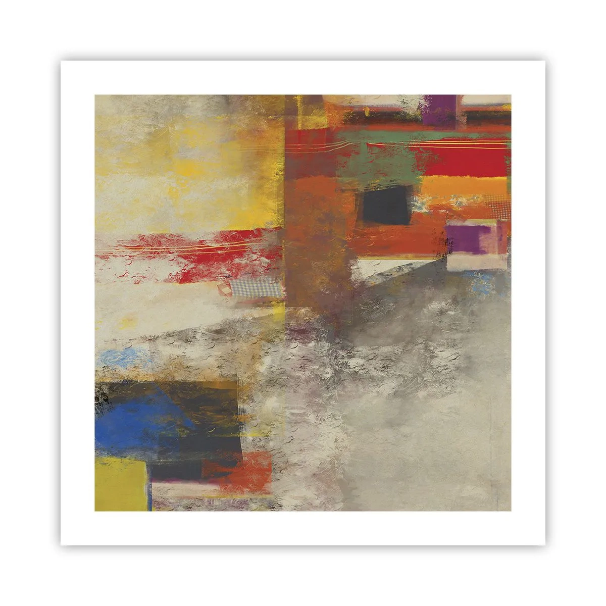 Affiche - Poster - Géométrie des couleurs - 50x50 cm